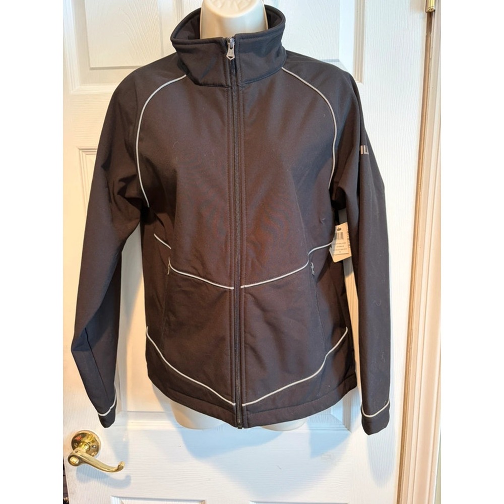 CAT Women Sara Soft Shell Jacket Black M Water Resistant Workwear 1310084 US